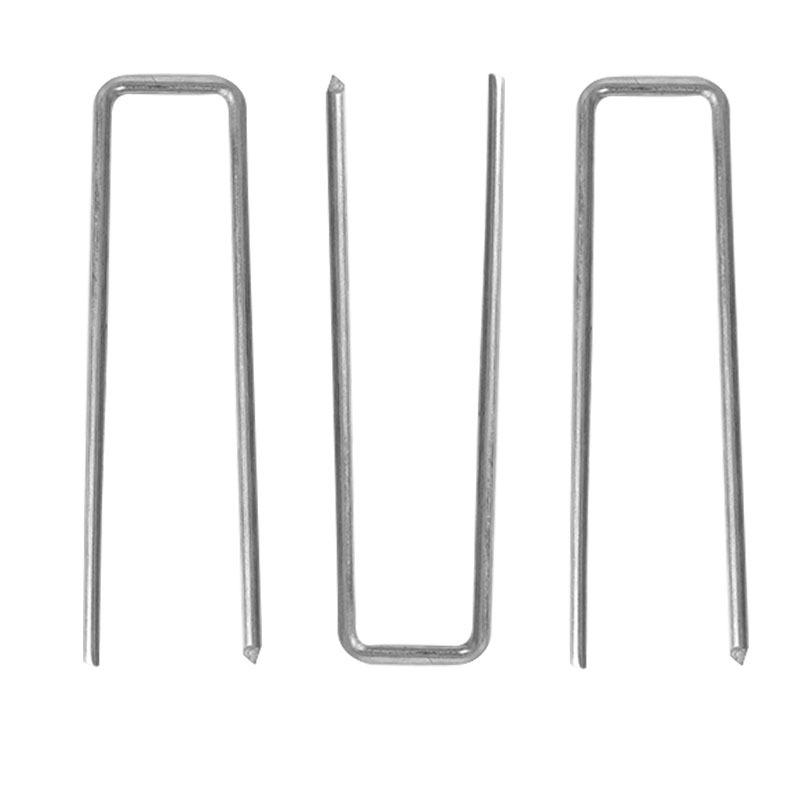 U-Shaped Galvanized Lawn and Ground Nails for Outdoor Use