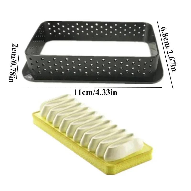 10 шт. DIY кольцо для тарта перфорированная форма для торта круглая мусс круглая форма для французского десерта форма для выпечки инструменты для украшения кондитерских изделий