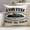 Street CCorteizS Cushion Cover Breathable and skinfriendly linen pillowcase square removable and washable cushion