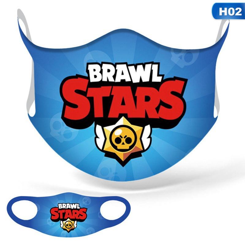 Игры Brawl Stars Leon 3D печать унисекс Пылезащитная маска модные ветрозащитные уличные забавные маски для рта