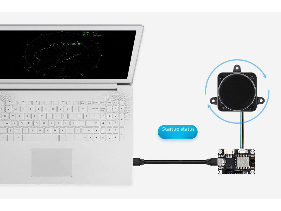 Датчик STL27L 360° LiDAR DTOF с UART-коммуникацией
