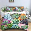 Cute Bulbasaur Bedding Set Exquisite Bed Supplies Set Cartoon Duvet Cover Bed Comforter Set Bedding Set Birthday Gift
