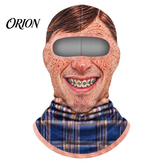 Winter Sports Face Covering Realistic Print Ski Mask for Winter, Old Man Balaclava Snowboarding Fleece Mask, Windproof Full Cover Neck Gaiter Outdoor