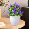 Yousheng Faux Bonsai with Flowers Artificial Potted Plant Fake Small Tree Ornament for Wedding Home Office Cabinets Desktop Decor