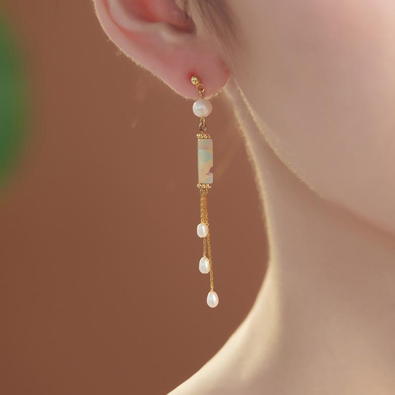 Best-selling Yunchuanli9Silver Fresh Earrings New Chinese-style retro national-style niche gift earrings for women