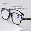 Fashion Large Frame Anti Blue Light Spring Leg  Reading Glasses Women Men Unisex Diopter +1.0 +1.5 +2.0 +2.5 +3.0 +3.5 +4.0