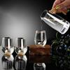 Luxury Crystal Glass Vodka Glass Sake Shochu Glass Bar Liqueur Double Bottom Gold Foil Glass Tea Cup High-End Gifts Hard Liquor