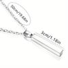 Fashion with Cute Heart Engraved Lettering for Couples Stainless Steel Promise Relationship Matching Necklace Necklaces Popular I Love You