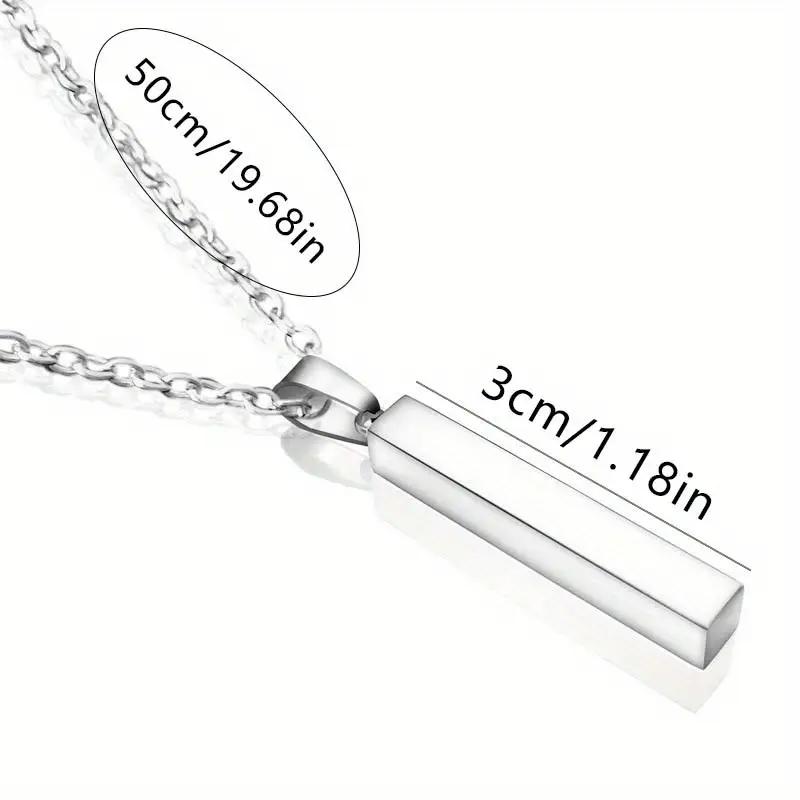 Подвеска на День святого Валентина с милым выгравированным сердцем из нержавеющей стали, популярные ожерелья с надписью «Я люблю тебя» для пар