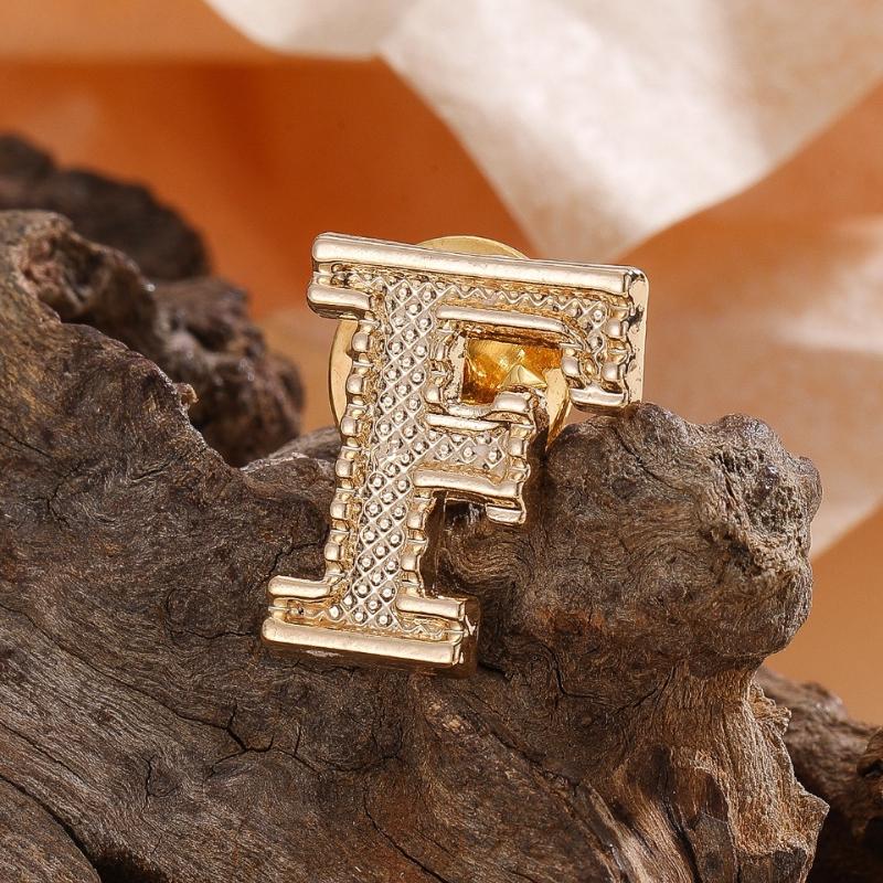 2 шт. Новая металлическая брошь-значок с инициалами от A до Z, 26 букв, для костюма, рубашки, воротника, лацкана, модная бижутерия для мужчин и женщин, аксессуары