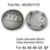 Для Audi B5 Колпаки на ступицу Горячие Для Audi 4 шт. 60/ 61/68/69 мм Колпачок центральной ступицы колеса Audi значок на ступицу подходит для Audi TT RS A3A4A5A7A8S5 S6