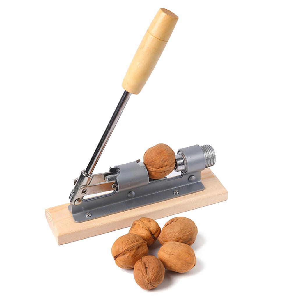 Механический орехокол для орехов пекан, регулируемая конструкция, дерево, нержавеющая сталь, открывалка для орехов
