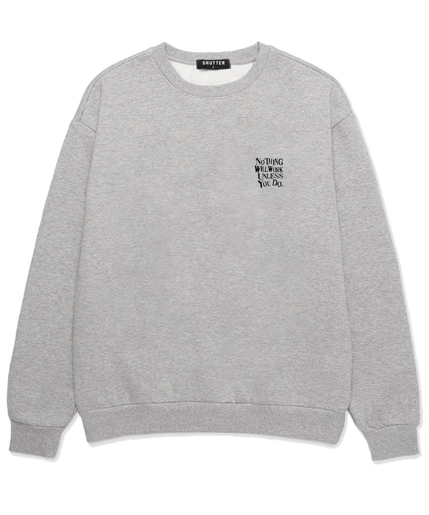 Свитшот SHIRTER Unless Uo Do (Sls021) Меланж серый (Тип Б)