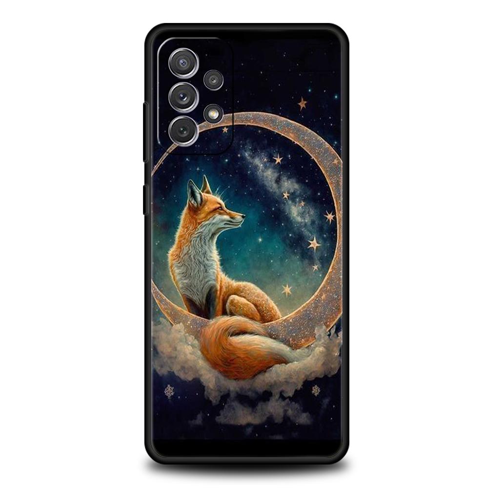 Чехол для телефона с лисой для Samsung Galaxy A15 A14 A25 A54 A34 A51 A71 A72 A73 A32 A52 A52S A11 A21S A31 A41 5G Мягкий чехол-сумка
