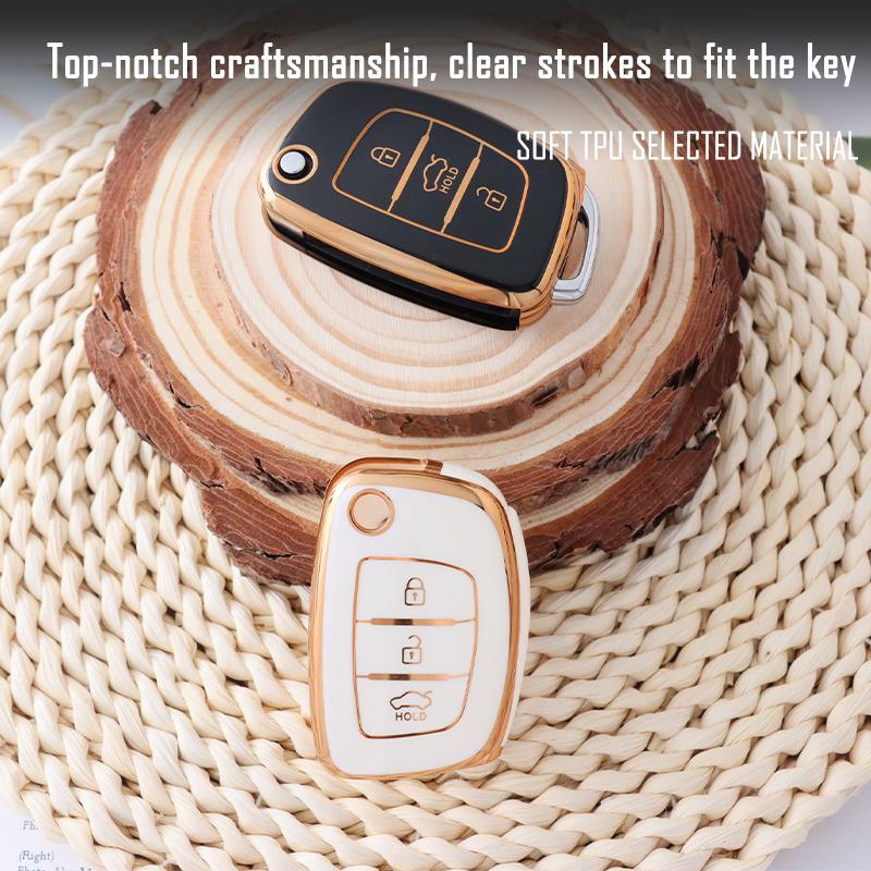 New Soft TPU Fold Car Key Case Cover Shell For Hyundai Tucson Sonata Santa Fe Elantra Accent Solaris Verna Ix25 Ix35 I20 I30 I40
