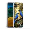 Мягкий чехол для Samsung Galaxy A25 A23 A22 A52S A52 A55 A72 A71 A41 A31 A13 A11 Прозрачный чехол для телефона Цветочный цветочный узор с птицами