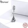 BAMOER Authentic 925 Sterling Silver Eiffel Tower Charms Zircon Openwork Beads Fit Original Bracelet