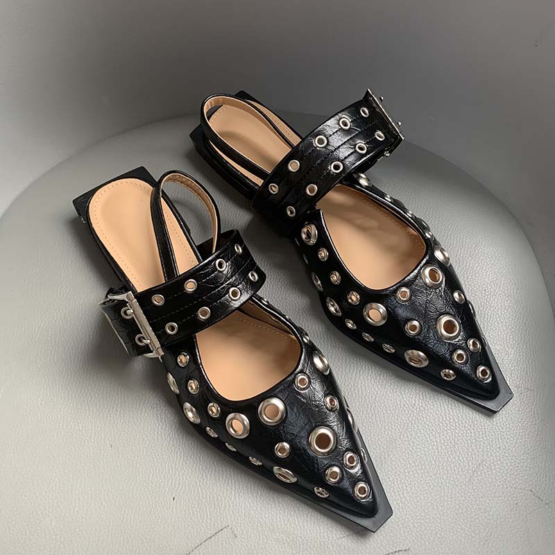Fashion Women Shoes For Sandals Square Heel Strap Footwear Fashion Metal Buckle Female Casual Slingback Ladies Sandals Shoes 2025