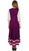 Bimba Women Anarkali Kurta Kurti Purple Sheer Lace Sleeve Indian Ethnic