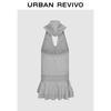 UR 2025 Women's Casual Hooded Drawstring Backless A-Line Dress