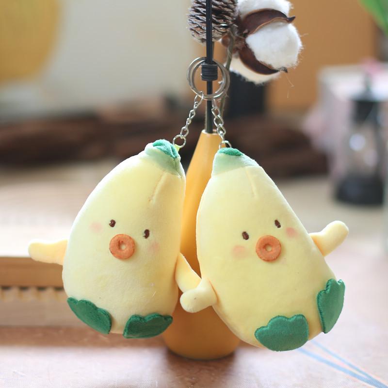 Banana Duck Plush Toy Doll Keychain Decorative Pendant Children Gifts Birthday