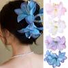 New Sweet Fairy Lily Flowers Hair Claw Beautiful Spring Large Crab Hair Clips Headdress for Woman Girls Beach Hair Accessories