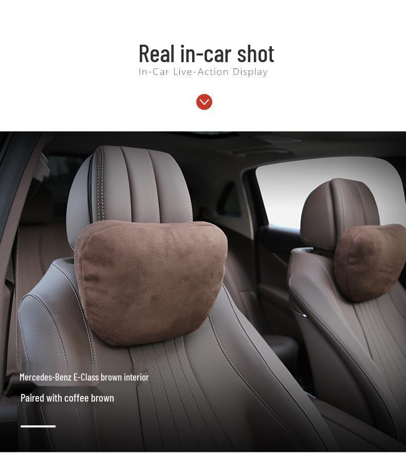 Mercedes-Benz, Maybach, BMW Car Neck and Headrest Support Pillows - Universal Cervical Spine Comfort