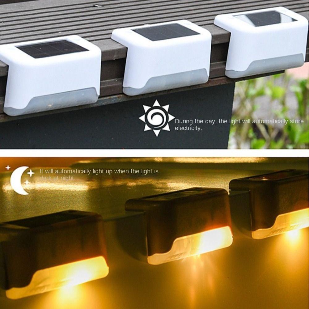 Solar Powered LED Solar Step Lamp Outdoor Fence Lamp Multifunctional Deck Lamp