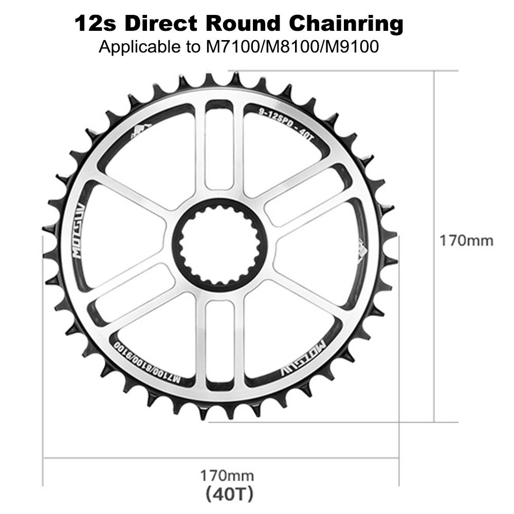 Велосипедная звезда 12-скоростная 30T-40T для MTB Прочная Точная посадка Совместима с SHIMANO FC-M9100/8100/7100 SM-CRM95/85/75