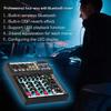 Depusheng HT4 Bluetooth Compatible Professional Portable Digital DJ Console 4 Channel Mixer Audio Interface Mixing Board Studio Black W/USB Recording,