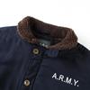 Navy N1 Deck Jacket - Retro Military Lambswool Coat for Autumn/Winter, Thickened with Velvet Flight Cotton.