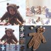Роскошно мягкий комбинезон для новорожденных с капюшоном для мальчиков и девочек