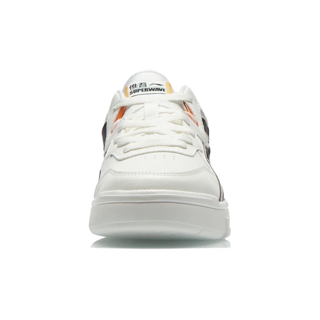 Li Ning Superwave Lite Non-Slip Durable Low-Top Skate Shoes Men Sneakers Off-White Black AGCR121-2