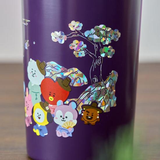 BT21 Стакан Premium K Edition с перламутровым рисунком, 710 мл