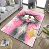 Black Cat In Sunflower Town Office Rug Chair Mat, Game Carpet, Suitable for Front Door, Bedroom, Living Room, Desk, Holiday Gift