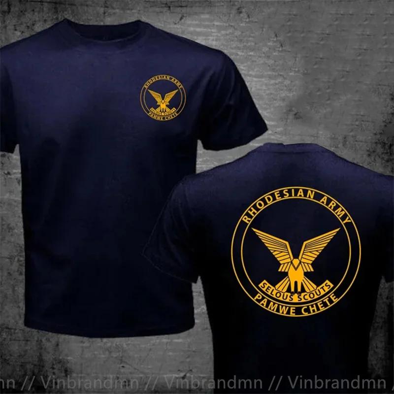 Rhodesian Zimbabwe Selous Scouts Pamwe Chete Logo Tshirt Unisex Unisex Tee Shirt Creative Novelty Summer Army Green T Shirt For Unisex