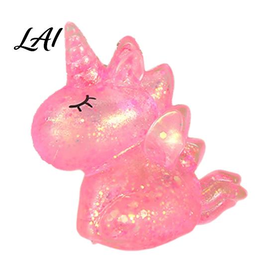 Slow Rebound Toy Glitter Squeeze Soft Elastic Pinching Feeling Cute Animal Decompression Tool for Kids Portable Stress Reliever Sensory Ball
