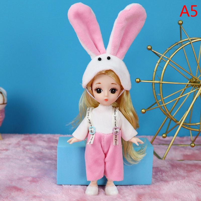 1 шт. Милая кукла-принцесса 17 см с одеждой, 13 шарниров, куклы Ob11 Bjd, игрушка для переодевания для девочек, подарок для DIY