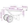 Wheelbarrow Silver and Black 137 x 60 x 65.5 cm Steel