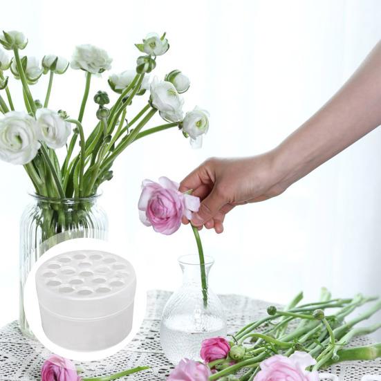 2Pcs Spiral Flower Stem Holder Multi-Hole Bouquet Support Tool Flower Arranging Tool Stem Support for DIY Floral Arrangements