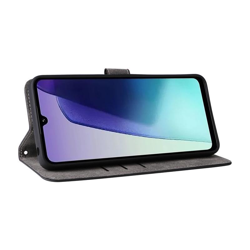 Redmi 14C/14R Flip Leather Phone Case with Card Slot and Anti-theft Brush
