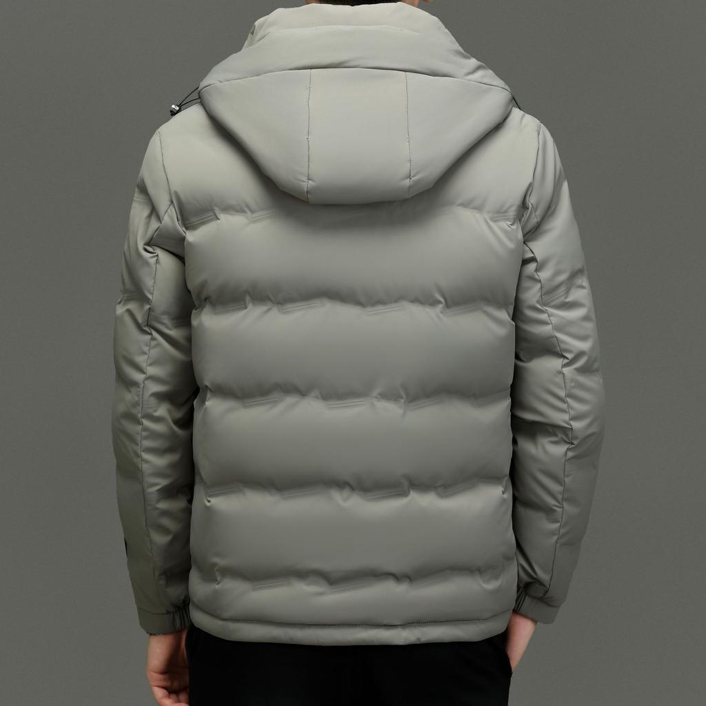 Простой повседневный мужской пуховик для молодежи и среднего возраста, новое зимнее свободное теплое пальто с капюшоном, мужская куртка