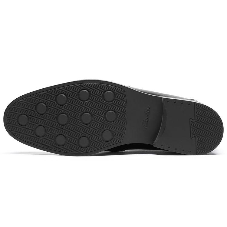 Clarks Удобные дышащие лоферы без шнуровки Мужские лоферы Черные 261580058
