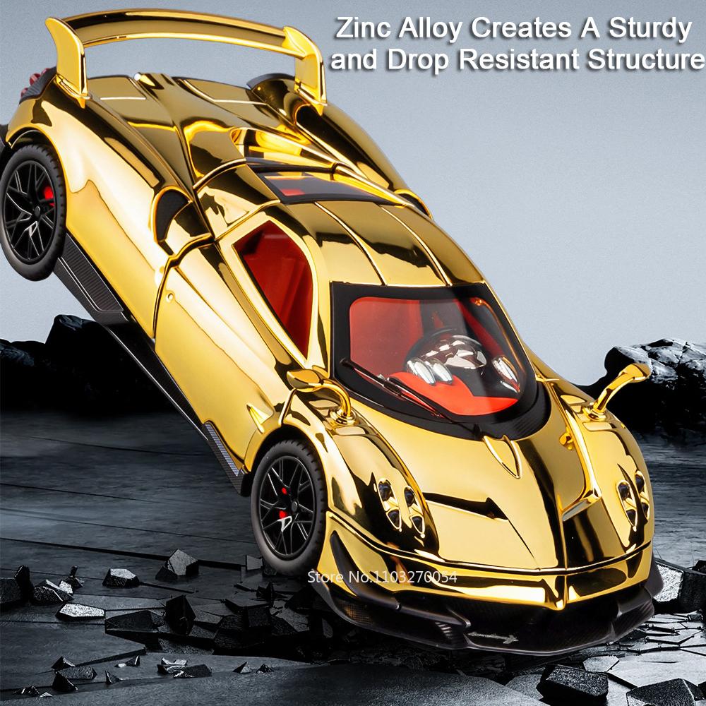1:24 PAGANI Huayra Zonta HP Миниатюрные Модели Игрушки Сплав Литье под Давлением Двери Машины Открываются Резиновые Шины Машинки с Оттяжкой Модные Украшения