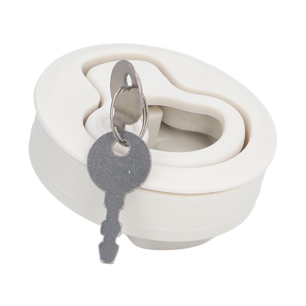 Замок двери шкафа автодома Врезной круглый из цинкового сплава с 2 ключами Защита от ржавчины Скользящий для яхты дома