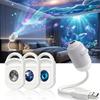 HD Holographic Night Light 2-in-1 Galaxy Star Design Projector with Eye Protection USB Powered for Bedroom Car Perfect Christmas