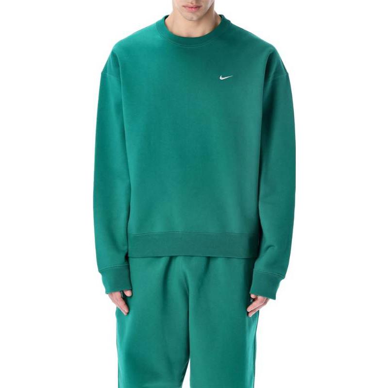 Nike Embroidered Logo Solid Crew Neck Sweatshirt Men Tops Green CV0554-340