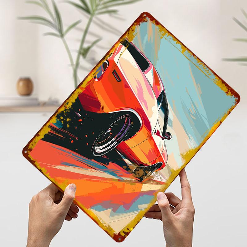 Classic Muscle Car Metal Poster Customized Wall Art Retro Vintage Tinplate Signs for Man Cave Mancave Decoration Room Coffee Bar