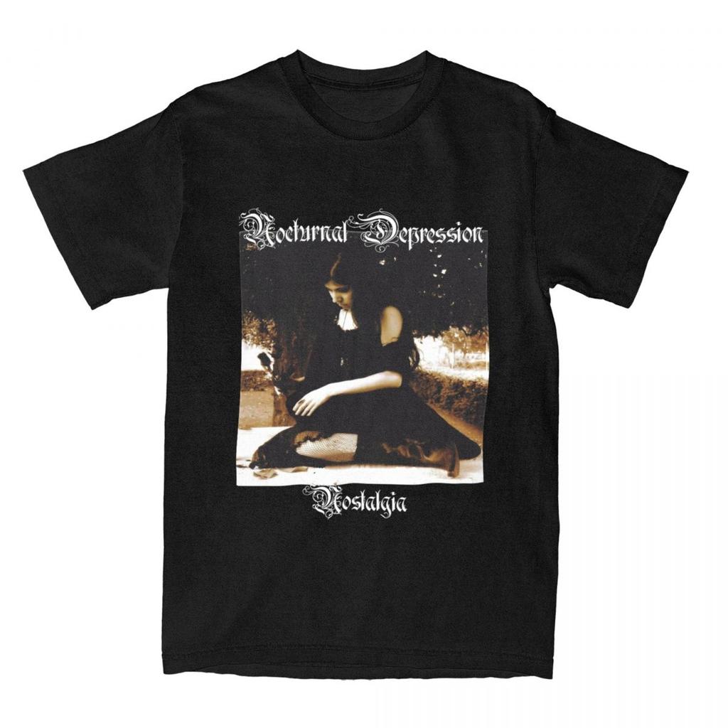 Мужская Женская Ночная Депрессия Блэк-метал Группа Футболка Одежда 100% Хлопок Футболка Одежда Потрясающая Футболка Лето