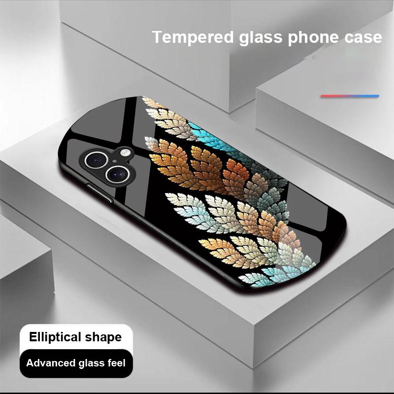 Геометрический узор для Apple iPhone 16 11 13 15 14 Pro Max 12 Mini 7 8 Plus XR XS Чехол для телефона из закаленного стекла эллиптической формы